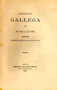 Gramática Gallega, de Don Juan Antonio Saco e Arce 
