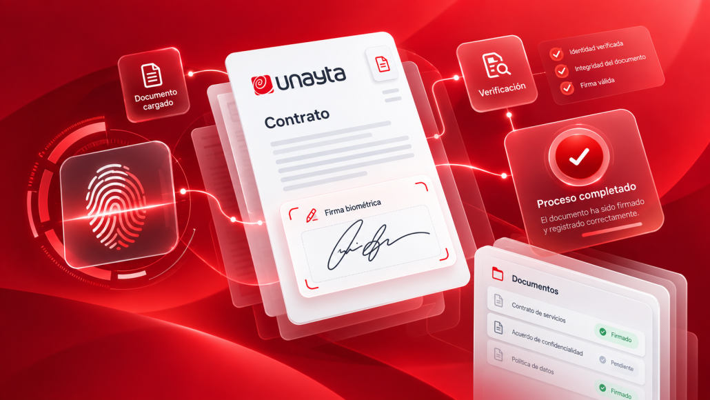 Solución de firma biométrica para empresas de UNAYTA